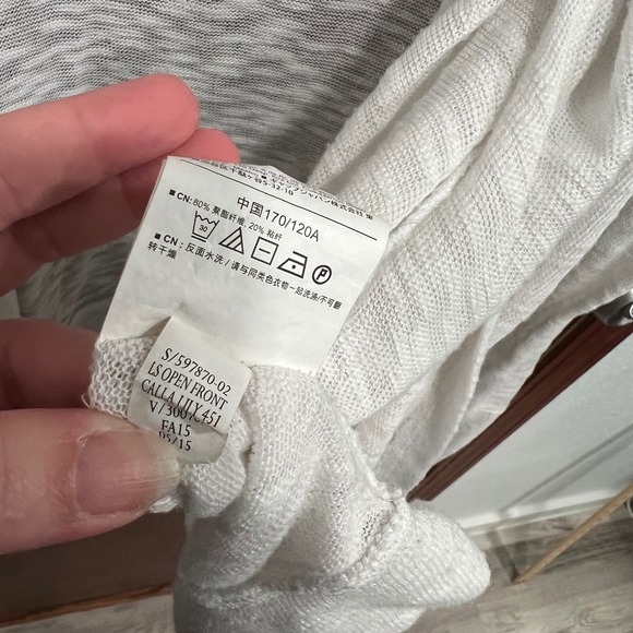 Old Navy Knit Cardigan Open Front Lightweight Sweater Duster White XXL - Picture 7 of 9